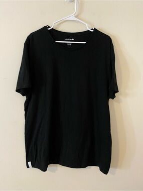 Lacoste Cotton Black Short Sleeve Crew Neck Tee